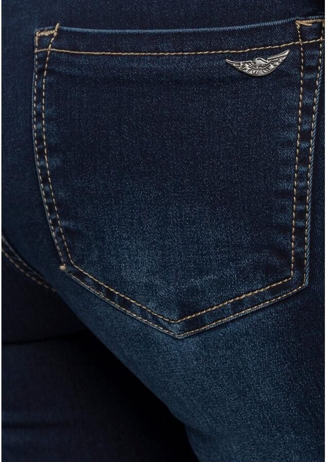 Arizona Skinny fit jeans Ultra Stretch skinny-fit met used-look-crinkles lage taille