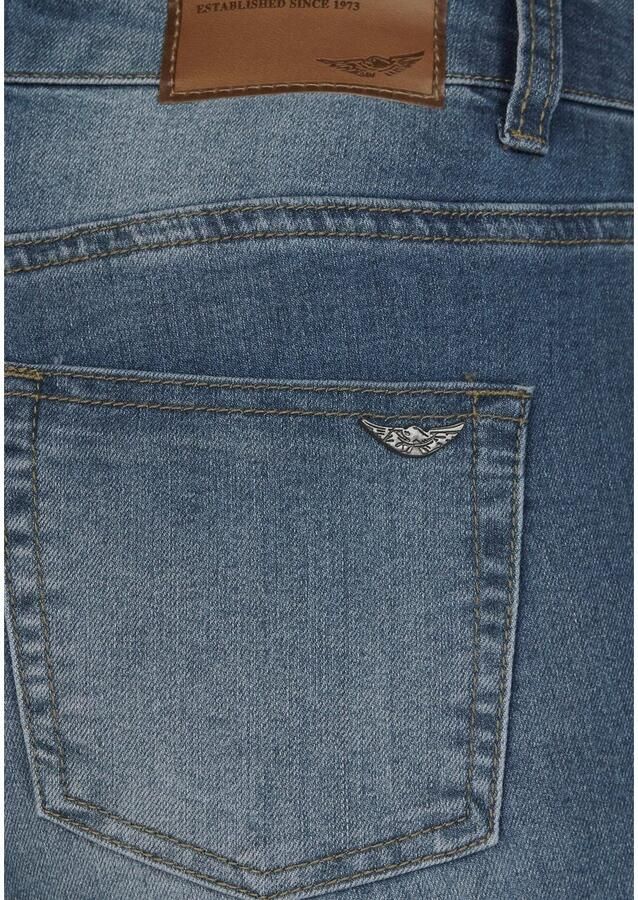 Arizona Slim fit jeans Shaping strakke pasvorm skinny jeans used-look-wassing hoge taille