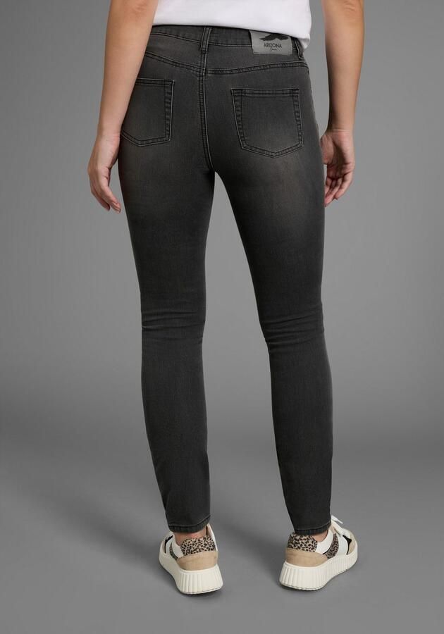 Arizona Slim fit jeans Shaping strakke pasvorm skinny jeans used-look-wassing hoge taille - Foto 3