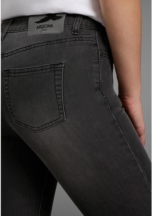Arizona Slim fit jeans Shaping strakke pasvorm skinny jeans used-look-wassing hoge taille