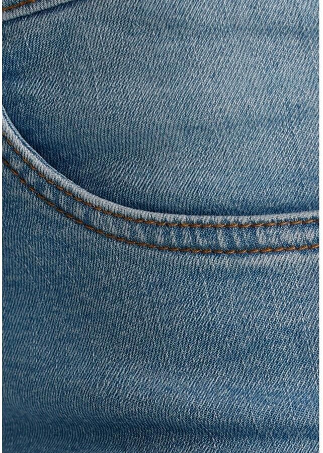 Arizona Slim fit jeans Tailleband met zij-elastiek inzet smalle pasvorm skinny jeans used-wassing hoge taille