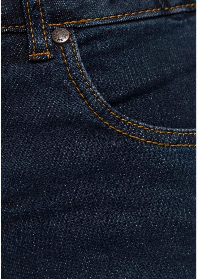 Arizona Slim fit jeans Tailleband met zij-elastiek inzet smalle pasvorm skinny jeans used-wassing hoge taille - Foto 8