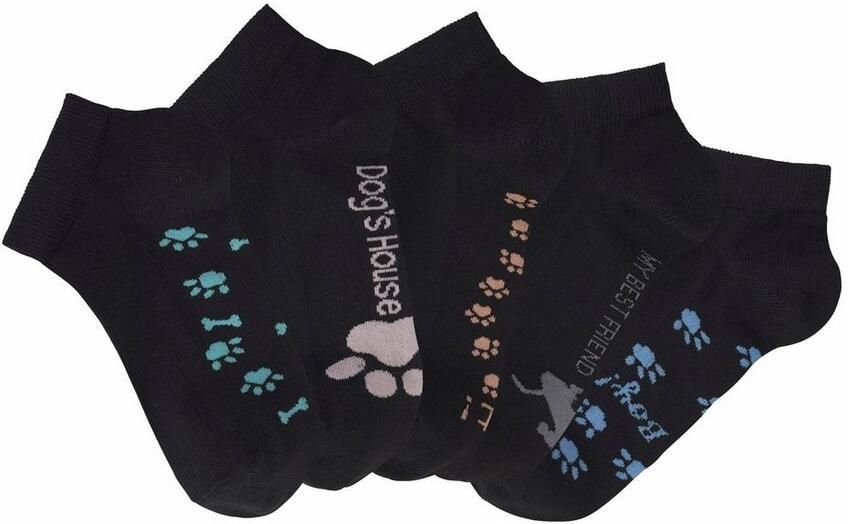 Arizona Sneakersokken met leuk potendesign onder de zool (set 5 paar) - Foto 5