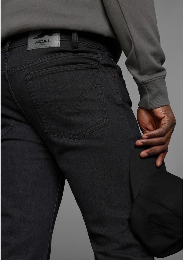 Arizona Stretch jeans rechte pijp lage taillehoogte met riemlussen