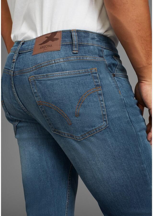 Arizona Stretch jeans rechte pijp lage taillehoogte met riemlussen