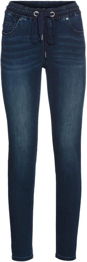 Arizona Stretch jeans wijdere pijp normale taillehoogte enkel-lang met used-wassing - Foto 8