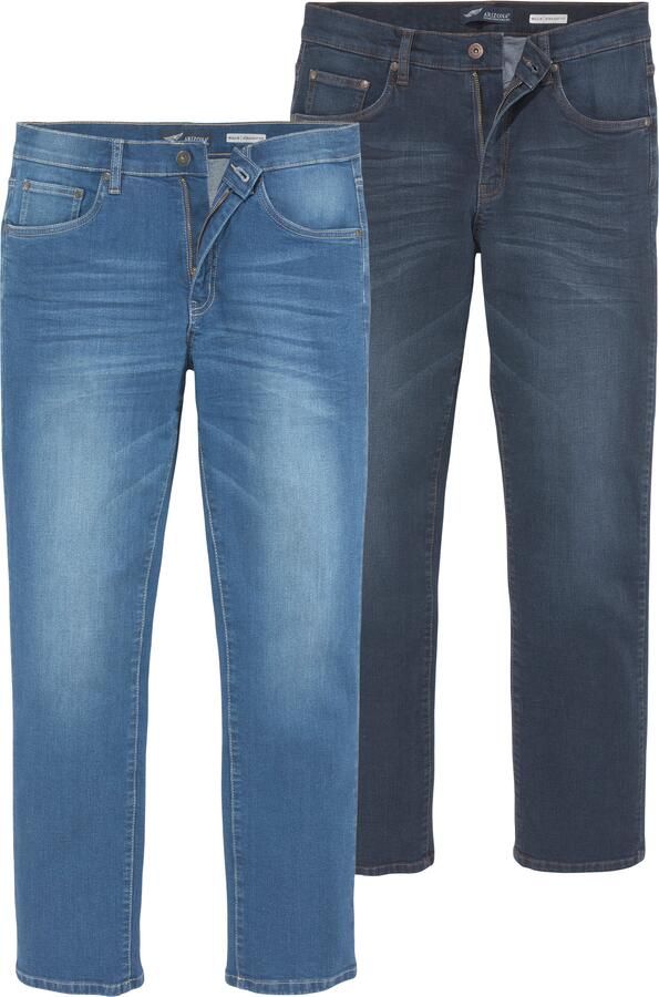 Arizona Stretch jeans Willis straight-fit lange pijpen met studs lage taille (set 2-delig) - Foto 11