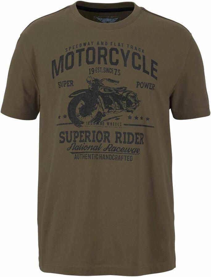 Arizona T-shirt Korte mouwen casual pasvorm bedrukt ronde hals casual