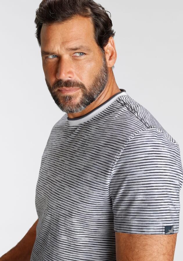 Arizona T-shirt Korte mouwen casual pasvorm gestreept ronde hals casual - Foto 6