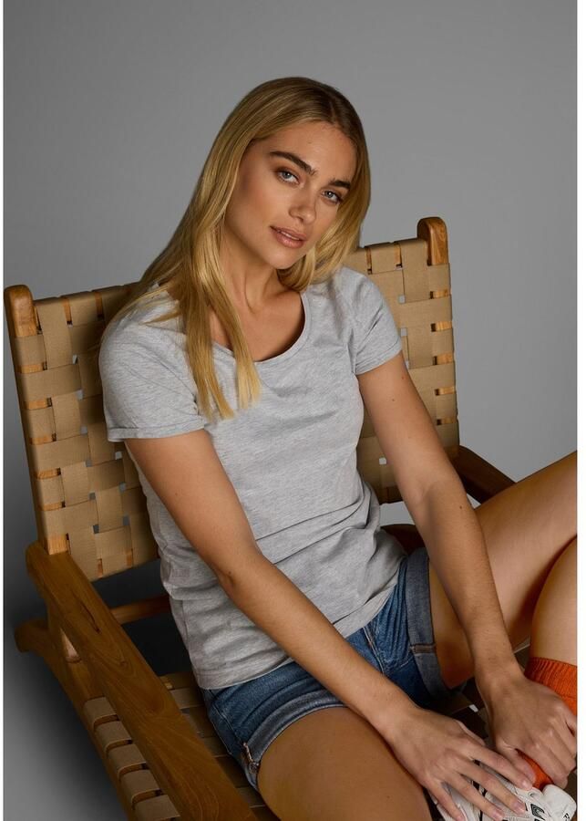 Arizona T-shirt Korte mouwen figuurvolgend basic-stijl van katoenmix