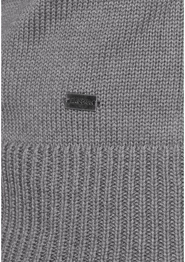 Arizona Trui met ronde hals In bikerstijl met mouwen in fijn en grof ribbreisel - Foto 2