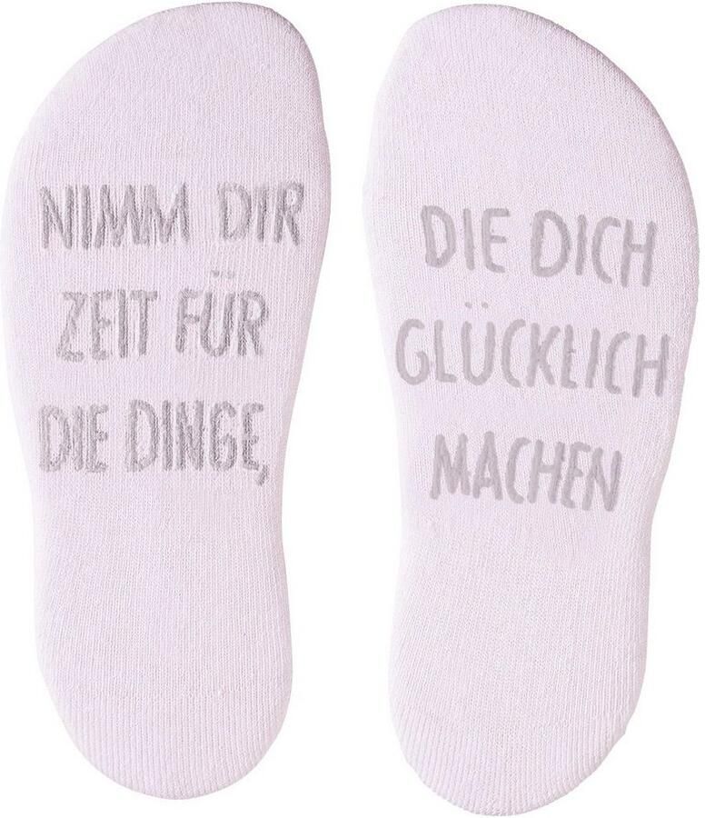 Arizona Wellness-sokken met antislip in de vorm van een spreuk (set 3 paar)