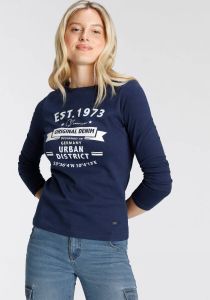 Arizona Longsleeve Shirt met lange mouwen en frontprint met coole print