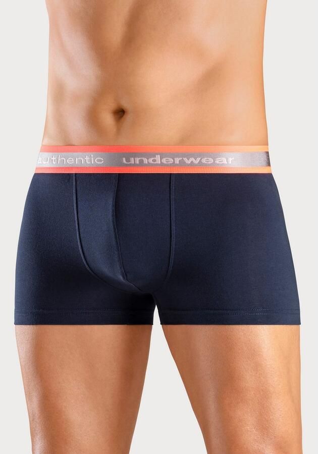 AUTHENTIC LE JOGGER Boxershort voor heren aangenaam zachte neon-boord (4 stuks Set van 4) - Foto 4