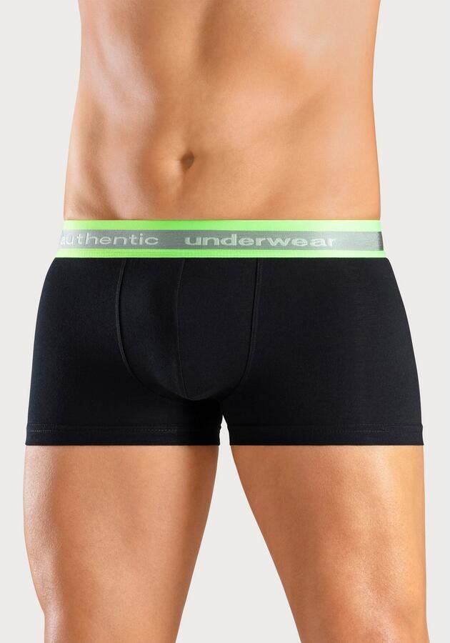 AUTHENTIC LE JOGGER Boxershort voor heren aangenaam zachte neon-boord (4 stuks Set van 4) - Foto 3