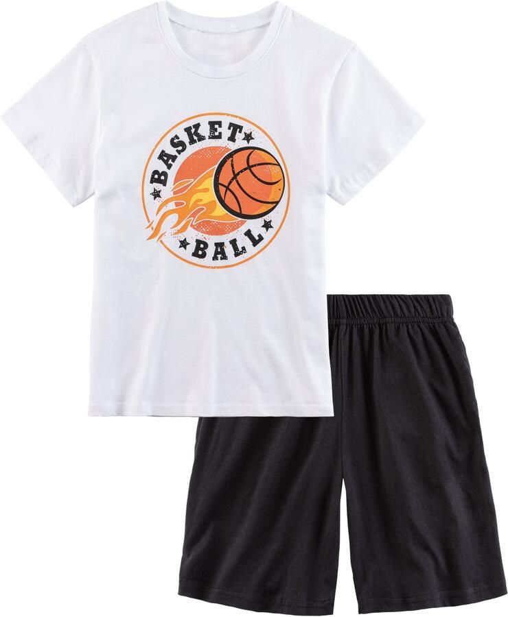 AUTHENTIC LE JOGGER Pyjama met basketbalprint (2-delig 1 stuk) - Foto 5