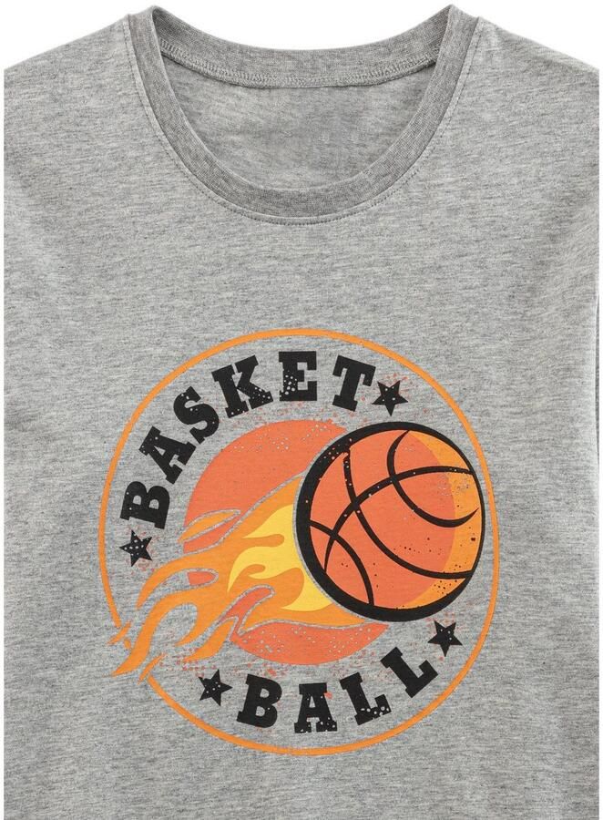 AUTHENTIC LE JOGGER Pyjama met basketbalprint (2-delig 1 stuk) - Foto 2