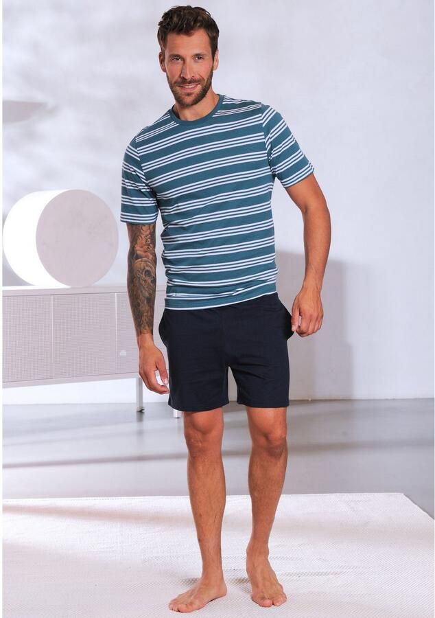 AUTHENTIC LE JOGGER Pyjama met gestreepte bovenstukken (4-delig Set van 2) - Foto 2