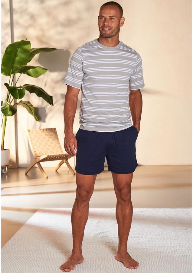 AUTHENTIC LE JOGGER Pyjama met gestreepte bovenstukken (4-delig Set van 2)