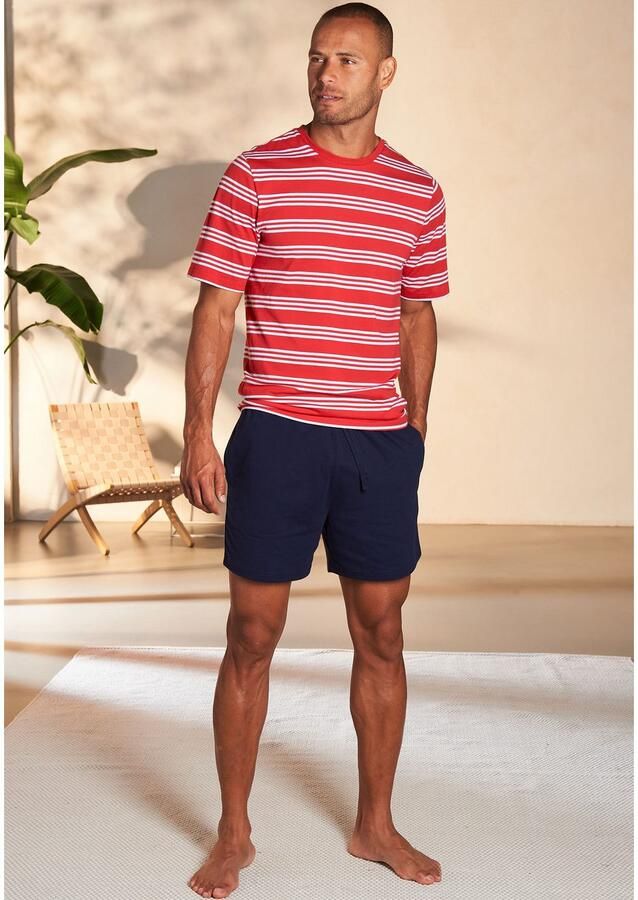 AUTHENTIC LE JOGGER Pyjama met gestreepte bovenstukken (4-delig Set van 2) - Foto 2