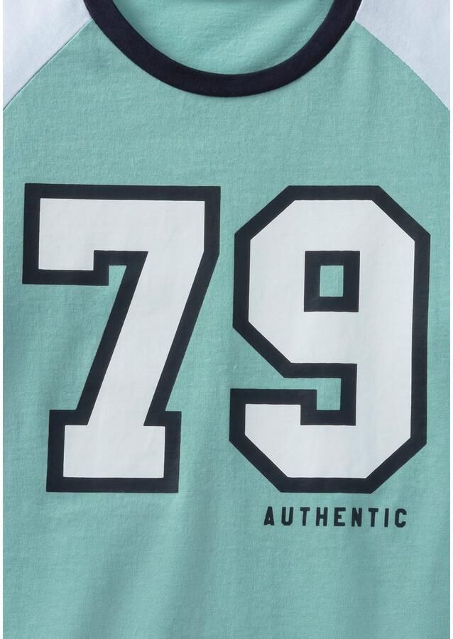 AUTHENTIC LE JOGGER Pyjama met grote college-print aan de voorkant (2-delig 1 stuk) - Foto 2