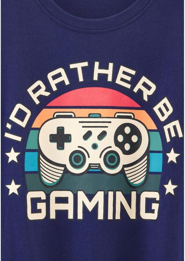 AUTHENTIC LE JOGGER Pyjama met grote gaming-print aan de voorkant (set 2-delig 1 stuk) - Foto 2