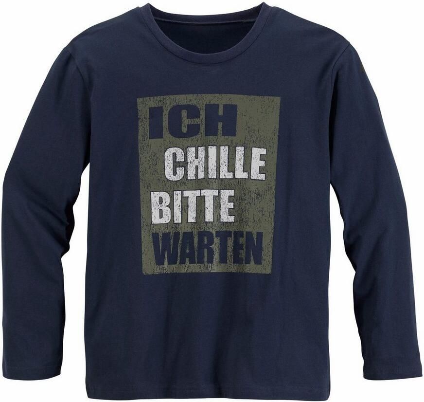 AUTHENTIC LE JOGGER Pyjama met spreuk "Ik chill wacht even" (2-delig 1 stuk)