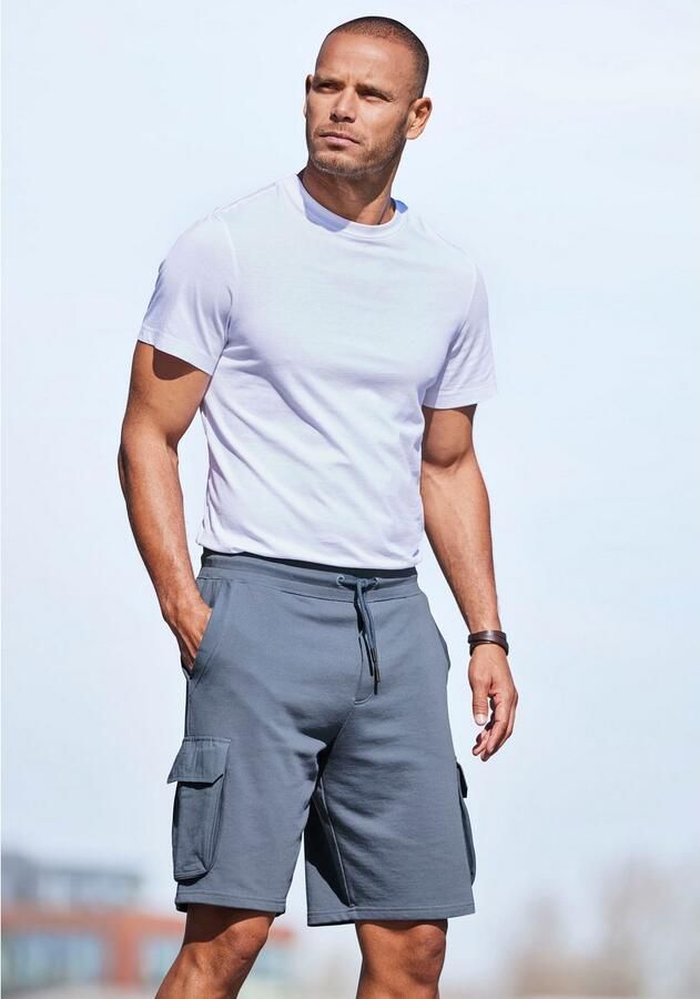 AUTHENTIC LE JOGGER Sweatshort Cargozakken met webdetails - Foto 4