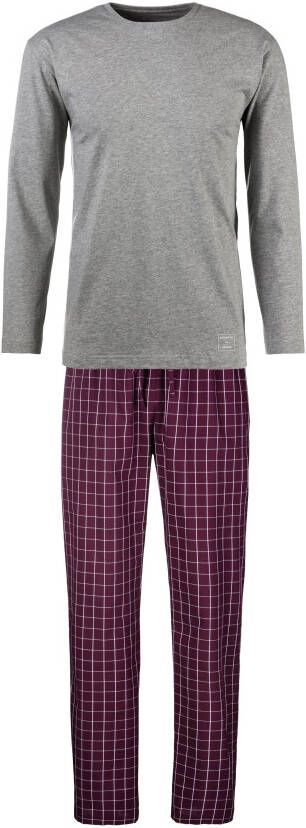 AUTHENTIC LE JOGGER Pyjama met geruite geweven broek (2-delig 1 stuk)