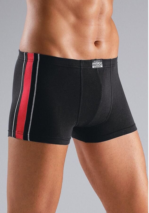 AUTHENTIC UNDERWEAR Boxershort voor heren met contrastkleurige strepen opzij (4 stuks Set van 4)