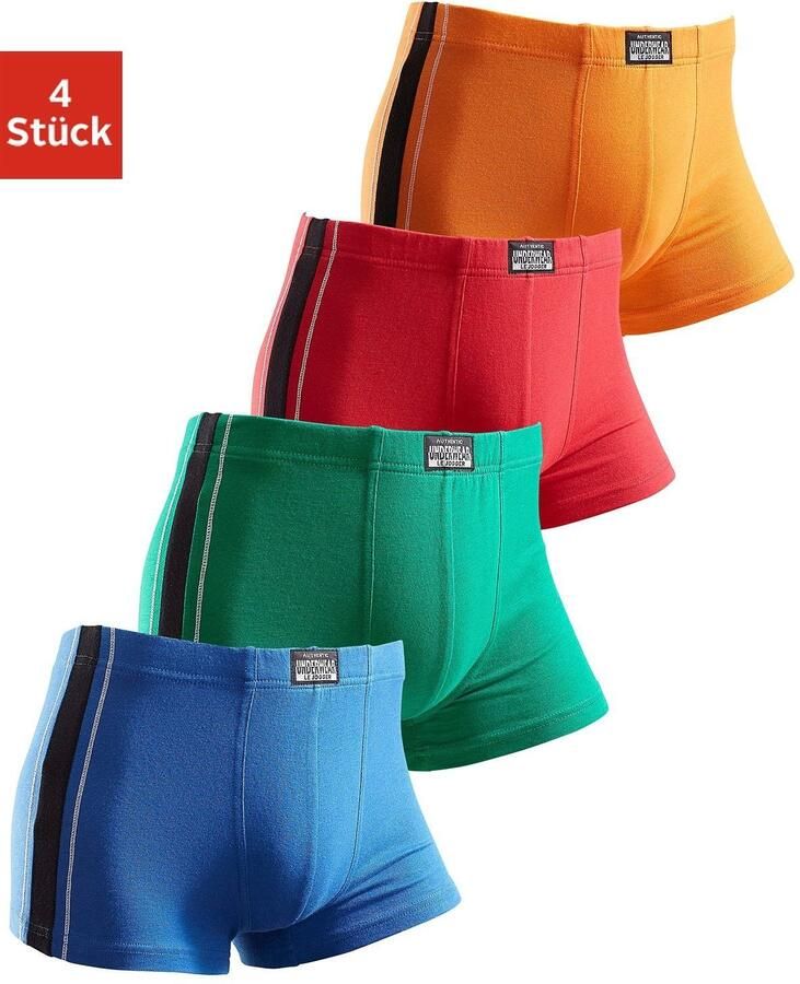 AUTHENTIC UNDERWEAR Boxershort voor heren met contrastkleurige strepen opzij (4 stuks Set van 4) - Foto 2