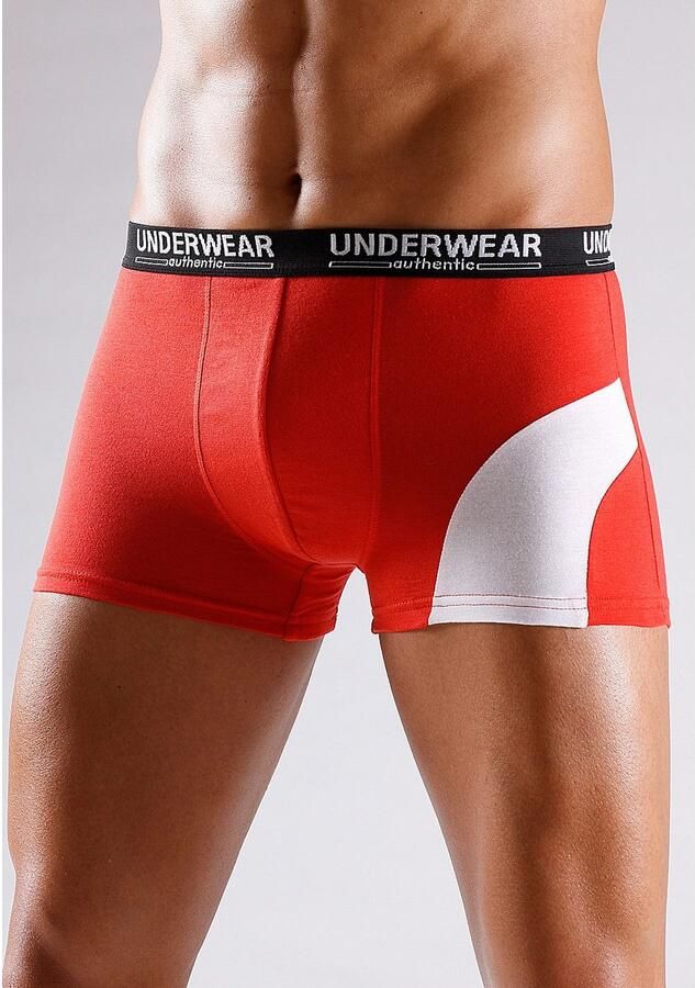 AUTHENTIC UNDERWEAR Boxershort voor heren met een contrastkleurige inzet (set 4 stuks) - Foto 2