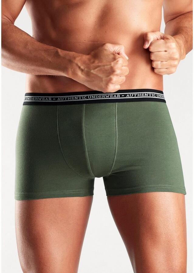 AUTHENTIC UNDERWEAR Boxershort voor heren zwarte weefband met logo-opschrift (set 4 stuks) - Foto 5