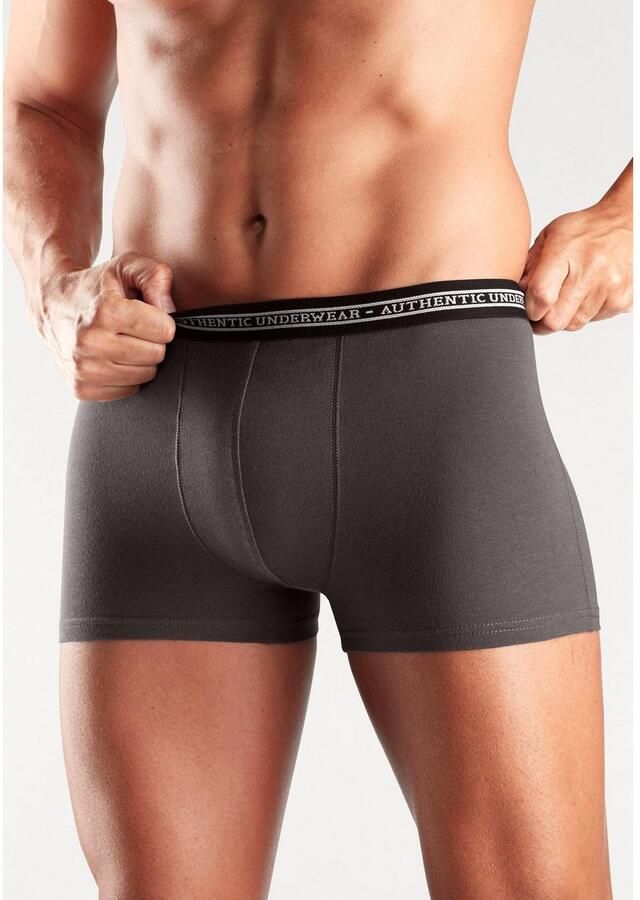 AUTHENTIC UNDERWEAR Boxershort voor heren zwarte weefband met logo-opschrift (set 4 stuks) - Foto 3