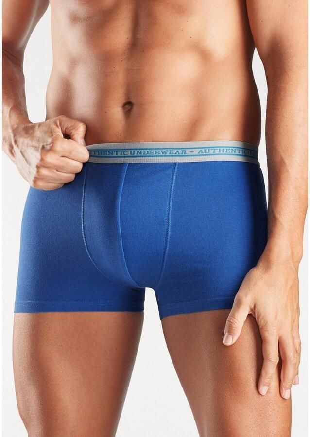 AUTHENTIC UNDERWEAR Boxershort voor heren zwarte weefband met logo-opschrift (set 4 stuks) - Foto 4