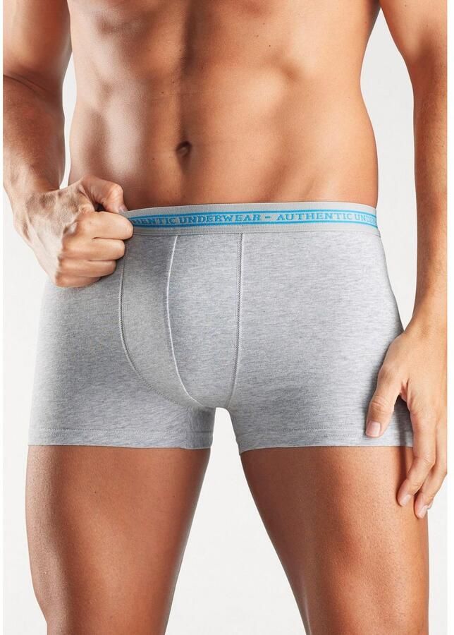 AUTHENTIC UNDERWEAR Boxershort voor heren zwarte weefband met logo-opschrift (set 4 stuks)