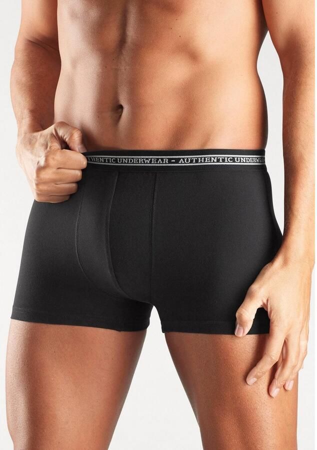 AUTHENTIC UNDERWEAR Boxershort voor heren zwarte weefband met logo-opschrift (set 4 stuks) - Foto 6