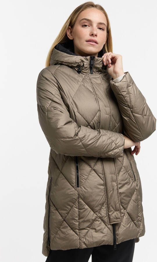 Barbara Lebek Gewatteerde jas met ruitstiksel