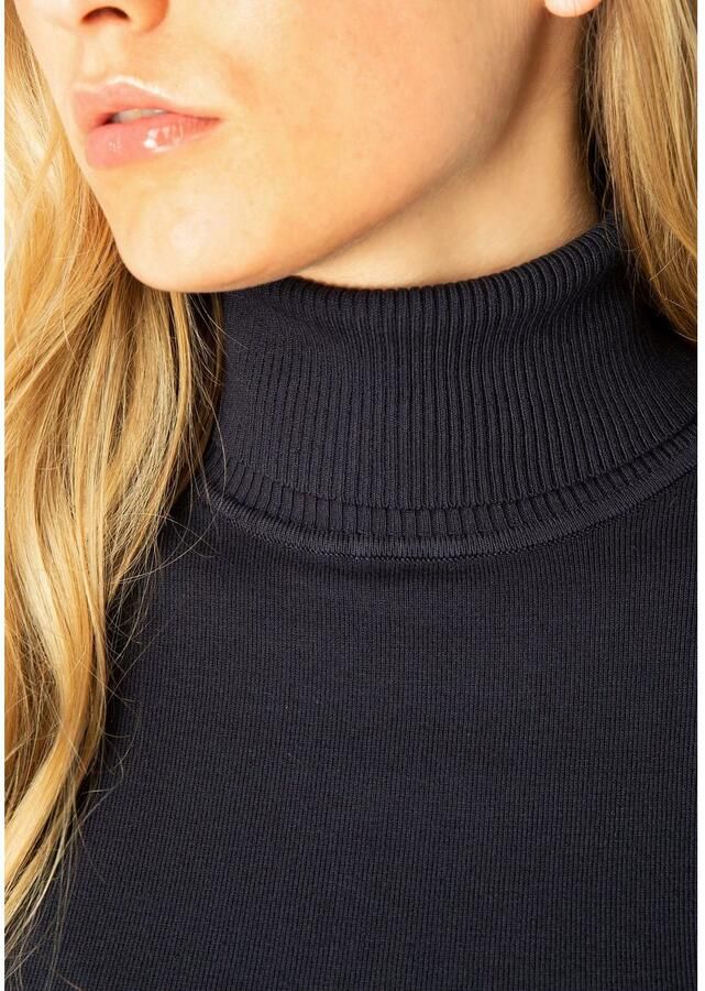 Base Level fijngebreide coltrui Yuen donkerblauw - Foto 4