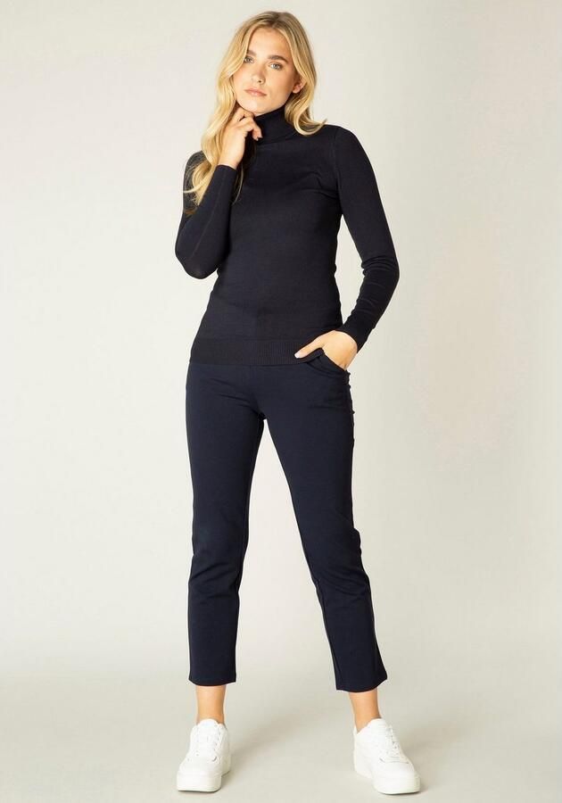 Base Level fijngebreide coltrui Yuen donkerblauw - Foto 7