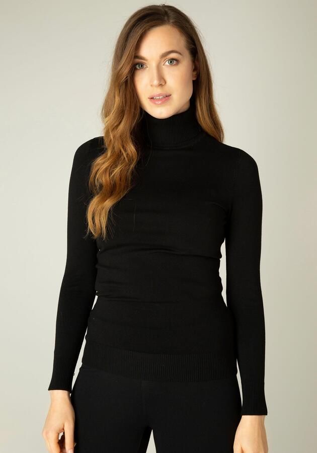 Base Level fijngebreide coltrui Yuen zwart - Foto 8