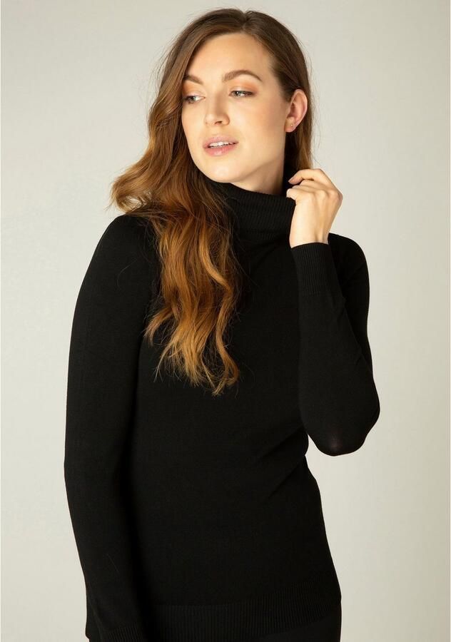 Base Level fijngebreide coltrui Yuen zwart - Foto 4