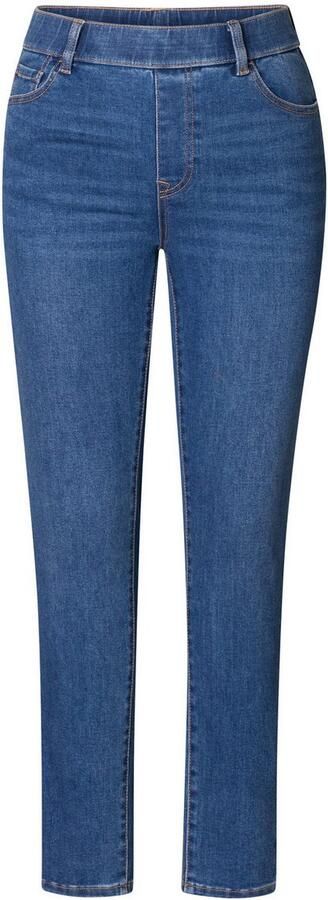 Base Level Jeggings Anabel in blauwe wassing en met stretch - Foto 3