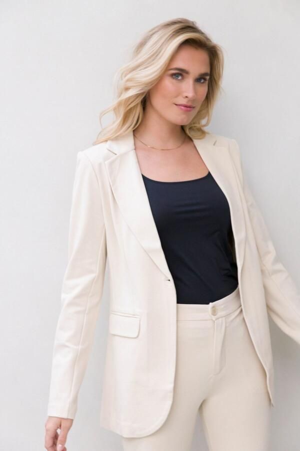 Base Level Jerseyblazer met v-halslijn en knoop - Foto 7