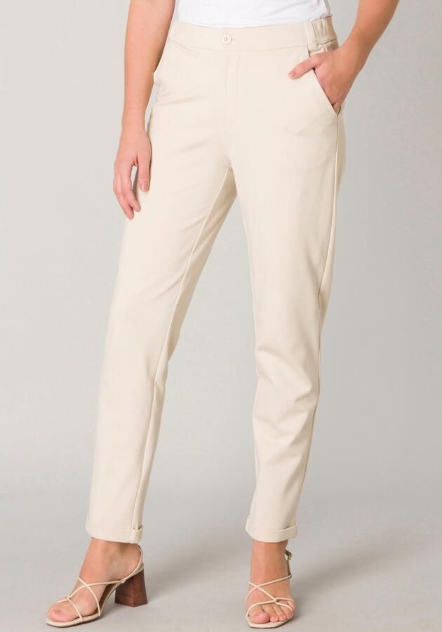 Base Level tapered fit pantalon Yoel beige - Foto 5