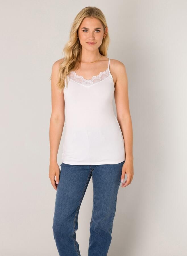 Base Level Kanten top met spaghettibandjes en kantdetails - Foto 5