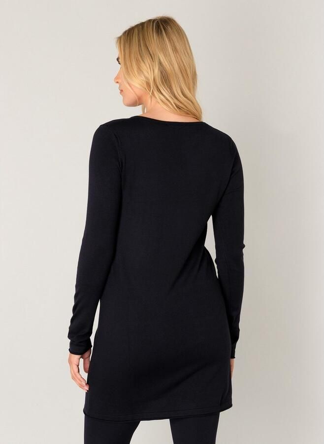Base Level fijngebreide tuniektop Yola donkerblauw - Foto 3