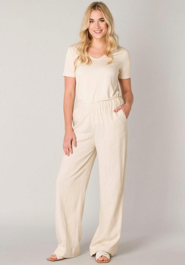 Base Level Linnen broek YUL Zomerbroek met elastische band - Foto 5