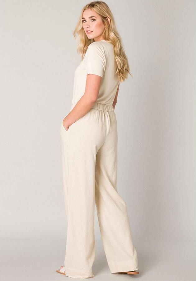 Base Level Linnen broek YUL Zomerbroek met elastische band - Foto 6