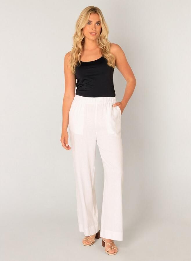 Base Level Linnen broek YUL Zomerbroek met elastische band - Foto 4